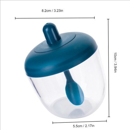 Wu- 2 Tarro Condimentos, Con Tapa Cuchara, Resistente A La H