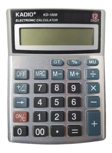 Calculadora De Escritorio Kadio Kd-100b 12 Digitos + Pila
