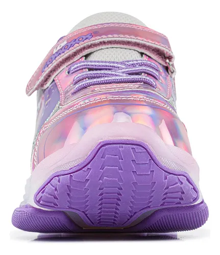Tenis Patines Con Luces Turfi Mora rosa Para Ni a Los Gomoso