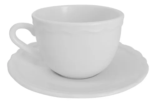 Taza De Té C/ Plato Porcelana Premium X 6 U. - Sheshu Home