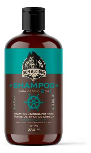 Shampoo Para Cabelo 2 Em 1 Calico Jack 230ml Don Alcides