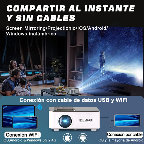Proyector Profesional Led Android Wifi Full Hd 1080p 8000lm