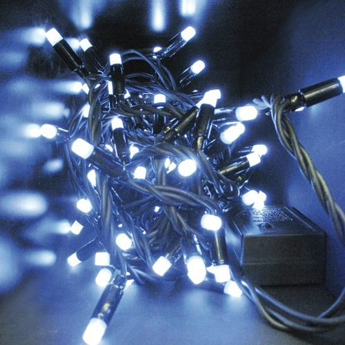 Imagen 2 de 6 de Luces Navidad Led X100 Blanca 9m Fria Silmar