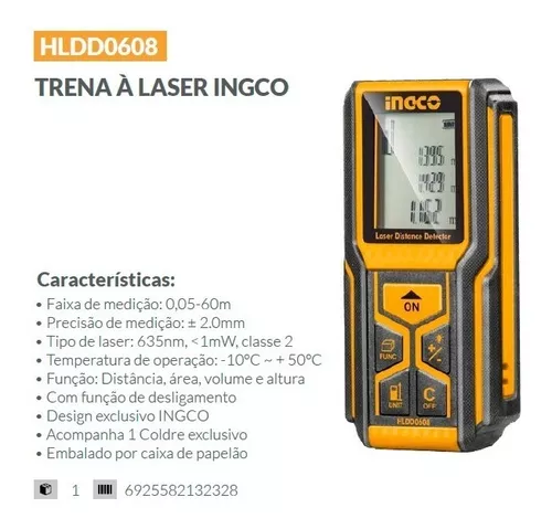 Medidor Distancia Laser 60 Metros Ingco INGCO HLDD0608