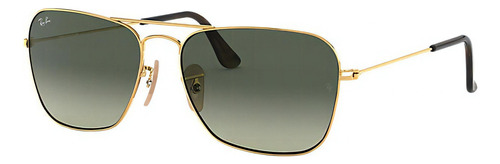 Ray-Ban Aviator Caravan RB3136 - Grey - Cristal - Degradada - Polished gold - Metal - Polished gold - Metal - Standard