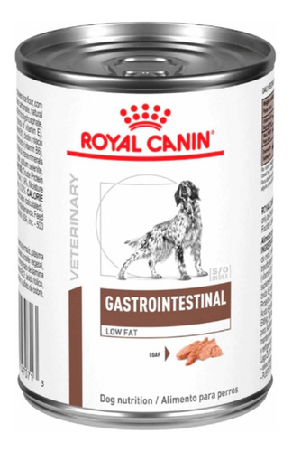 Alimento Royal Canin Veterinary Diet Canine Gastrointestinal Low Fat para perro adulto todos los tamaños sabor mix en lata de 385g