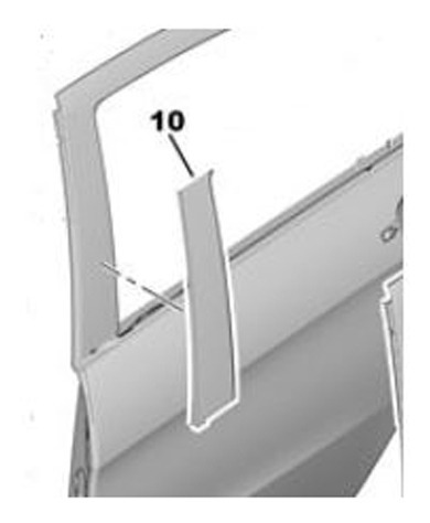 Calco Delant negro Puerta Tras Derecha Peugeot 408 1.6