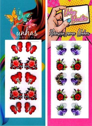 250 Adesivos De Unha, Pelicula Unhas Bonita