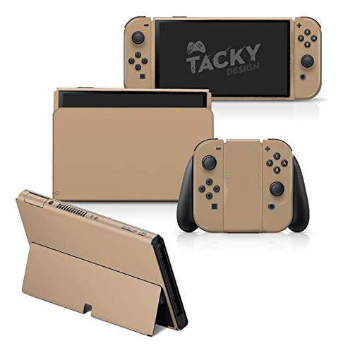 Pack Skin Compatible Con Nintendo Switch Oled, Color Café