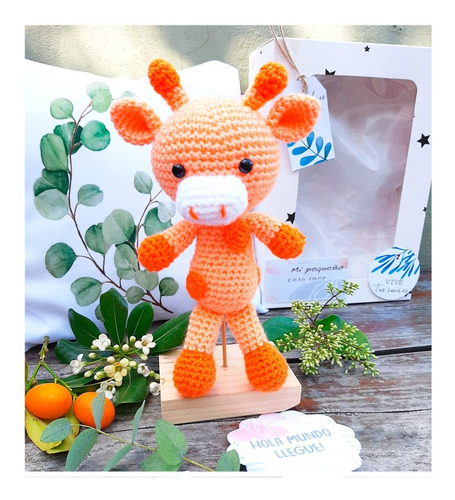 Imagen 3 de 6 de Muñeco Apego Tejido Crochet Amigurumi - En Caja Con Tarjetas