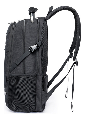 Mochila Masculina Executiva Reforçada Cor Preto Desenho Do Tecido Lisa