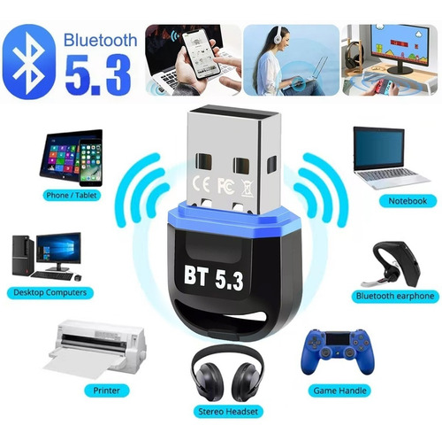 Transmisor Inalámbrico Bluetooth Soporte Conectar 5 Equipo