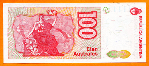 Billete 100 Australes, Bottero 2847, Año 1990 Sc