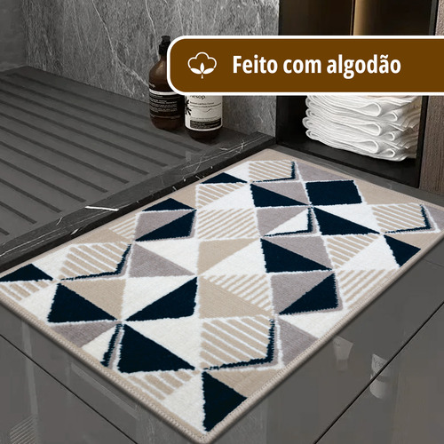 2 Tapete Banheiro Grande Antimofo Soft Macio Js Rm70mr 50x80