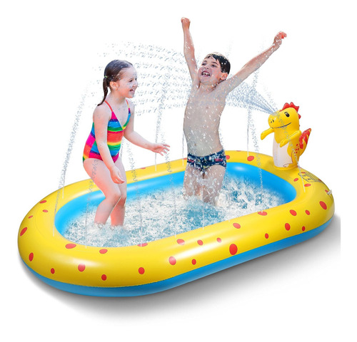 Figoal - Piscina Inflable De Dinosaurio Para Niños, Jardín,