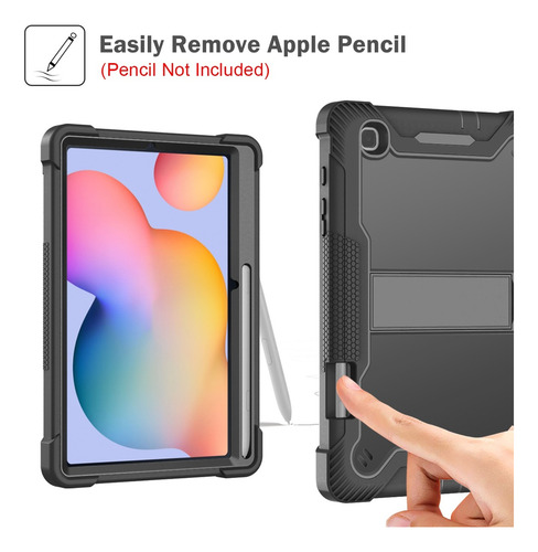 Funda Anti Golpe Para Samsung Tab S6 Lite 10.4 Pulgadas Negro