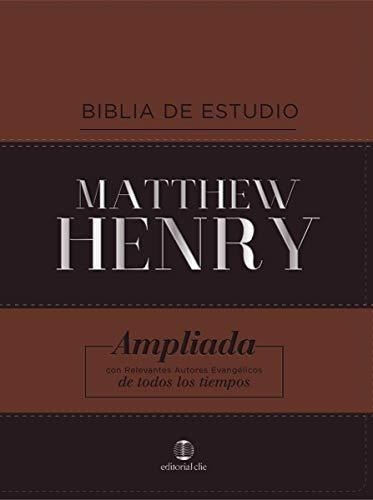Rvr Biblia De Estudio Matthew Henry, Leathersoft,.., De Henry, Matt. Editorial Clie En Español