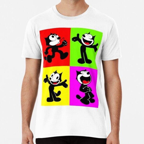 Remera Arte Pop Félix El Gato Algodon Premium