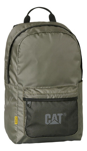 Mochila Cat V-power A1 Color Verde musgo Diseño de la tela Lisa