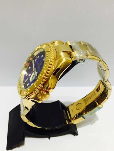Relógio Submariner Yacht-master Gold Blue