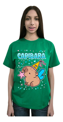 Polera Manga Corta Capibara Hada Cod 001