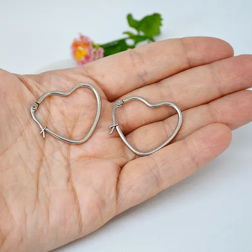 Aros argolla corazon hotsell
