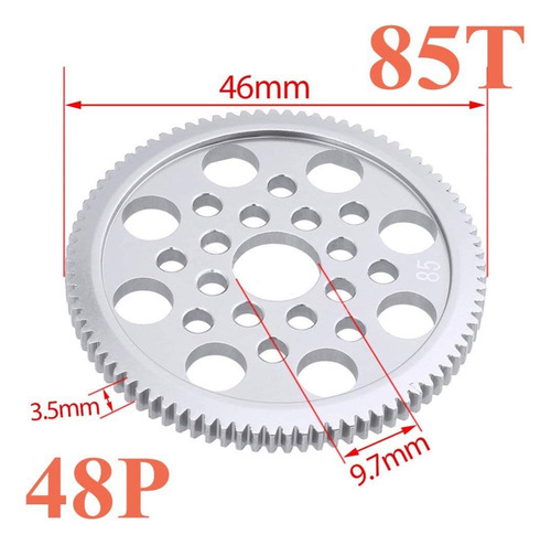 Metal 48p Spur Gear 85t Para Sakura D3 Cs S S Xis Xi R31 G31