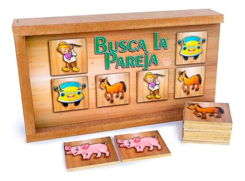 Juego Didactico Infantil Busca La Pareja En Madera