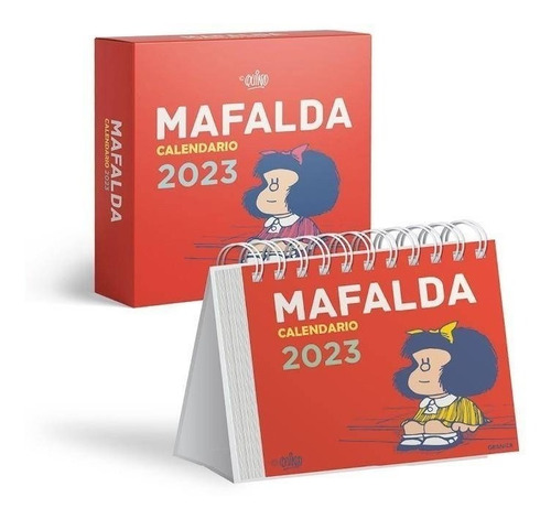 Mafalda 2023 Calendario Caja - Rojo - Granica
