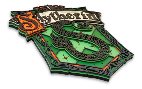 Harry Potter Escudo Slytherin 3d Decoración 44x36x2.5