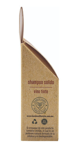 Imagen 7 de 8 de 20 Pack Shampoo Sólido Artesanal Vino Tinto 80 Gr Bam Boo!