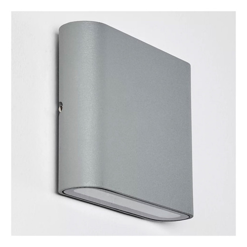 Pack 5 Apliqué Led De Pared Cuadrado Gris 2*5w Luz Cálida