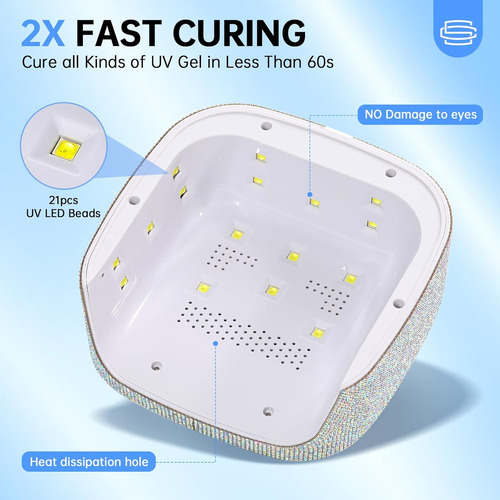 Lámpara De Uñas Led Uv De Curado Rápido 48 W Secador De Uñas