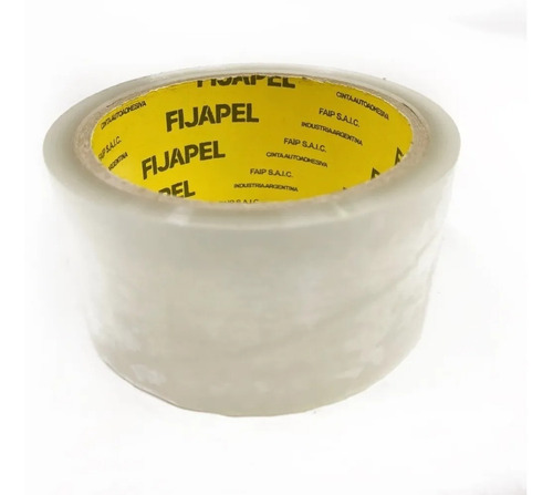 Imagen 2 de 10 de Cinta Embalaje Transparente Adhesiva Fijapel 48mm X45 M X36