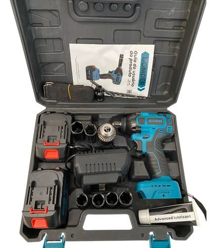 Llave De Impacto Inalambrica - 1/2 - 21v - 450nm - 4.0 Ah. Azul Petróleo 50 Hz / 60 Hz