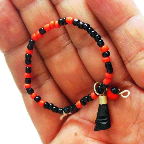 Imagen 2 de 3 de Pulseras Para Mal De Ojo De Bebés Niños Azabache Mano Peonia