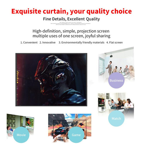 Pantalla De Proyector (varios 60 Pulgadas (133x75 Cm) 16: 9