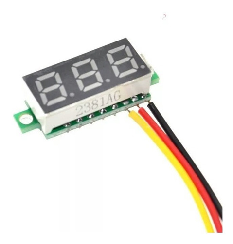 Mini Voltímetro Digital Rojo 2.5v A 40v Display Led 0.28