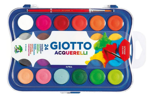 Aquarela Italiana Giotto 24 Cores Em Pastilha 30mm