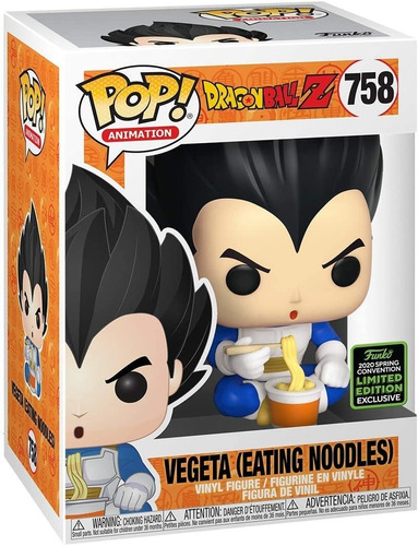 Vegeta Eating Noodles Funko Pop Dragon Ball Z Exclusivo