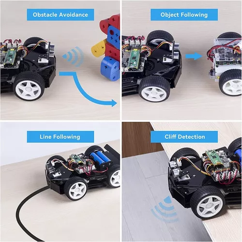 Imagen 7 de 7 de Kit P/ Armar Auto Robot Raspberry Pi Pico Sunfounder Rgb Led