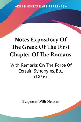 Libro Notes Expository Of The Greek Of The First Chapter ...