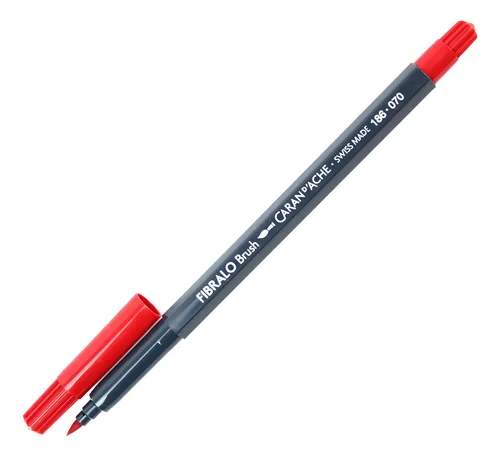 Bolígrafo de acuarela Caran d'Ache Red 070 Fibralo Brush