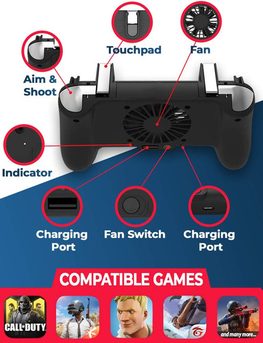 Gamr+ Controlador De Juego Móvil Y Gamepad Para Supervivenci