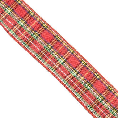 Tradicion Tartan Alambrico Multi Color De Navidad Ribb