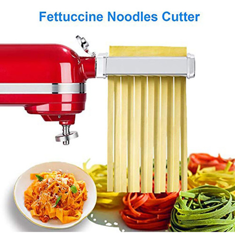 Accesorio Pasta Kitchenaid 3 Piezas Rodillo Espagueti Fettuc