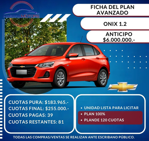 Onix 1.2  * Avanzado* Buen Precio / Planazo / Oferta 