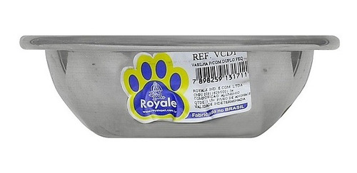 Vasilha Para Comedouro Royale Duplo Para Cães Alumínio - 900ml