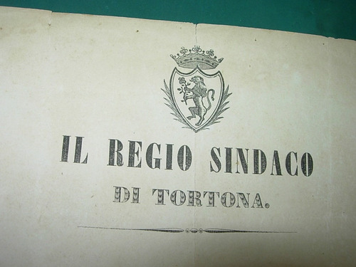 Papeleria Antiguo Inmigrante Inmigracion Italia 1838 Tortona