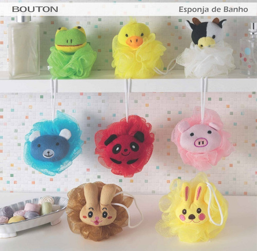 Esponja Bucha Buchinha De Banho Infantil Bichinhos Bouton